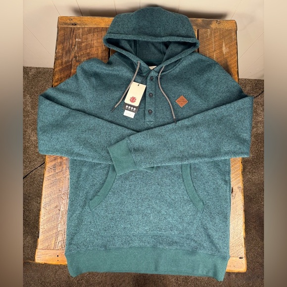 Element Teal Hooded Sweatshirt New With Tags - Picture 1 of 8